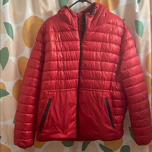 Kenneth Cole Red Puffer Jacket